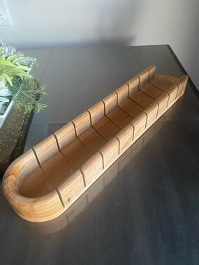 Acacia Wood Baguette Bread Cutter kitchen tool accessory